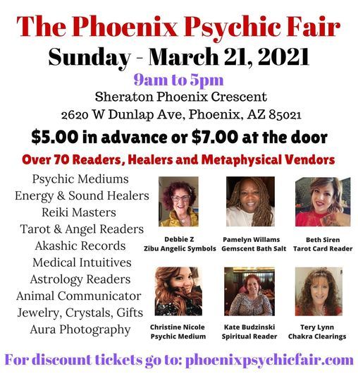 The Phoenix Psychic Fair Sheraton Phoenix Crescent Hotel March 21 2021 Allevents In Phoenix Psychic Fair 2022