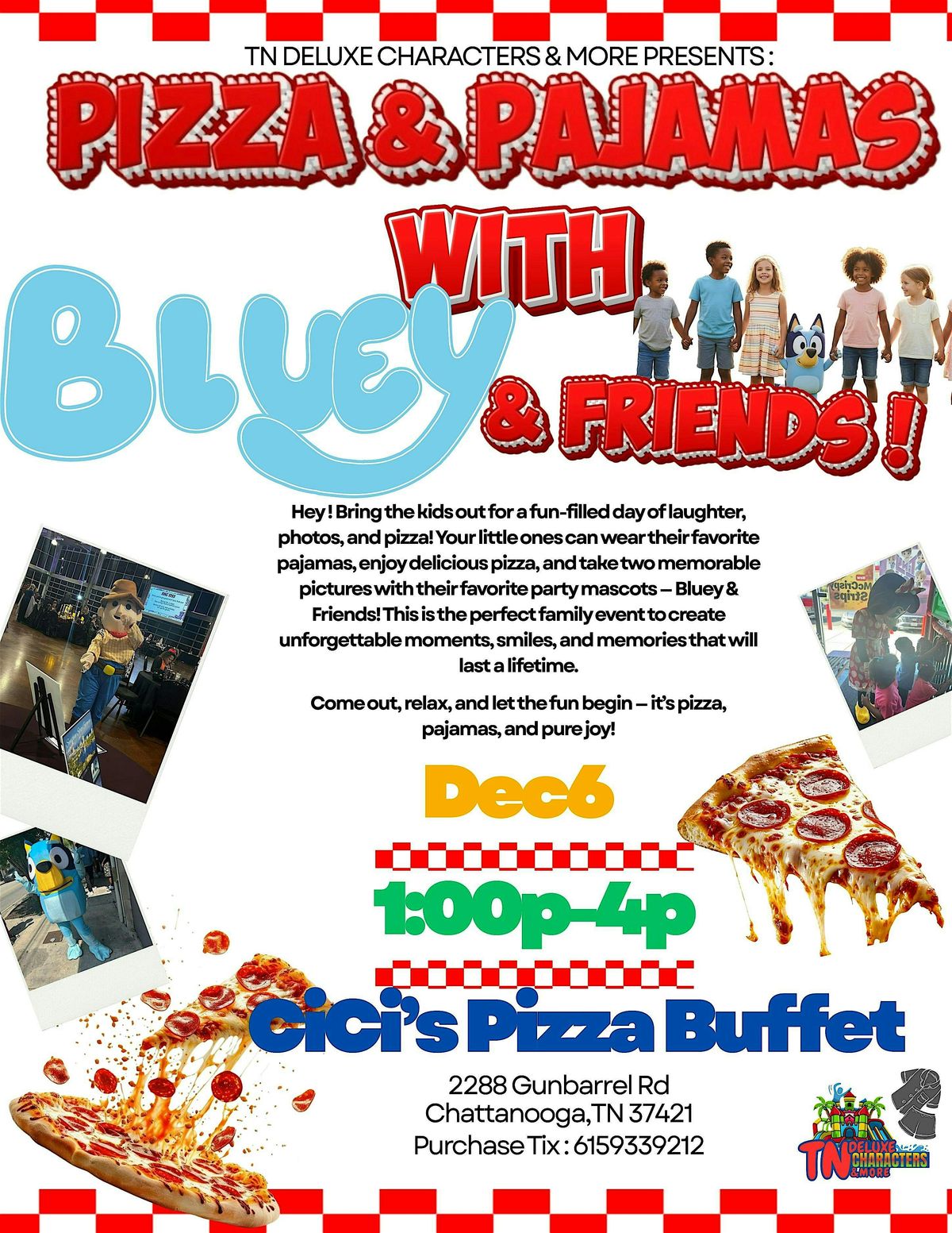 Pizza & Pajamas With Bluey & Friends !!!, 6 December | Event in Chattanooga | AllEvents