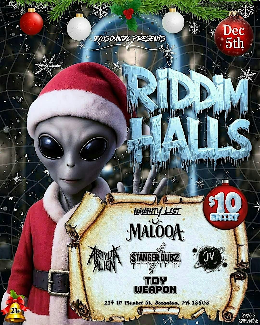 RIDDIM HALLS — EDM Night, 5 December | Event in Scranton | AllEvents