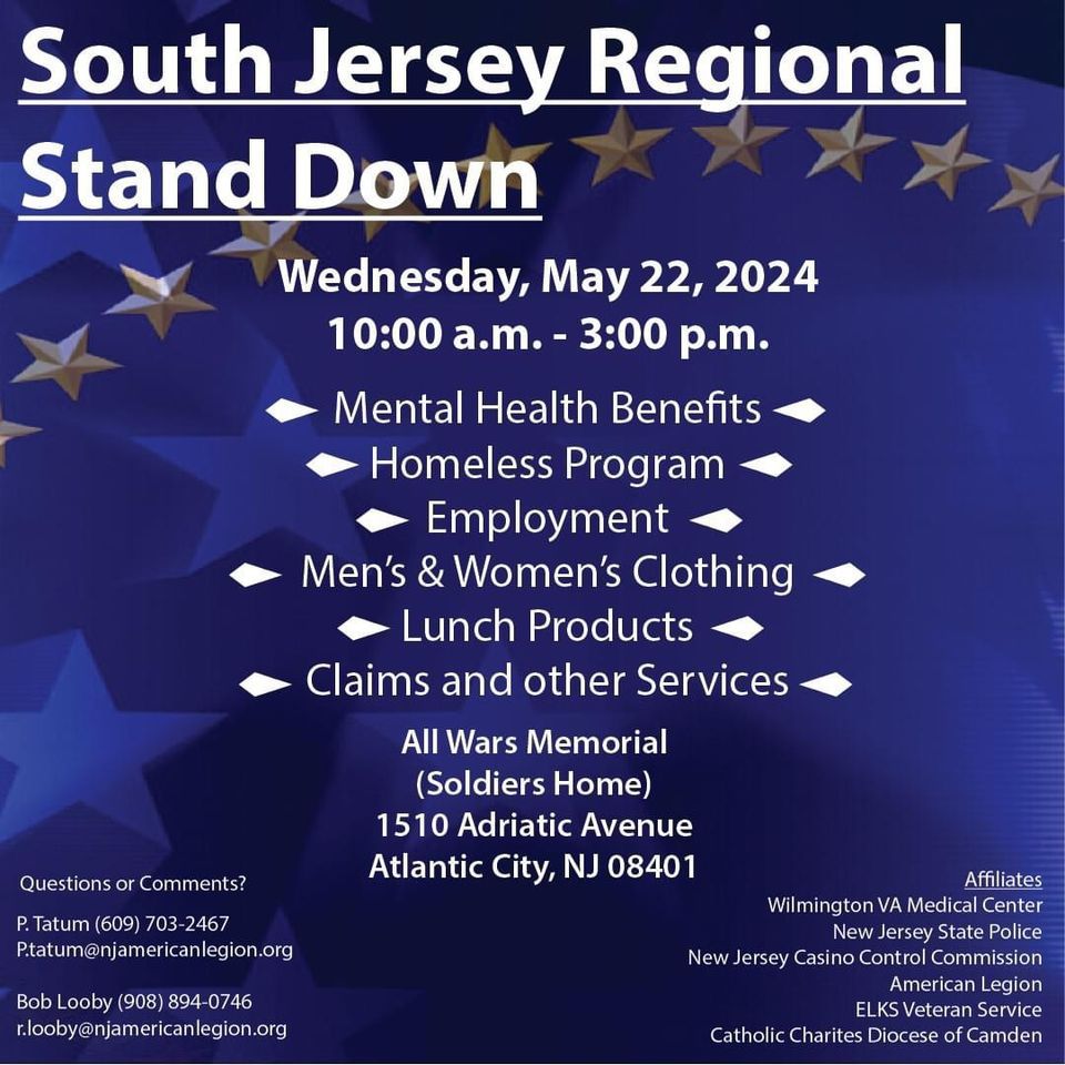 South NJ Regional Stand Down, All Wars Memorial Building, Atlantic City