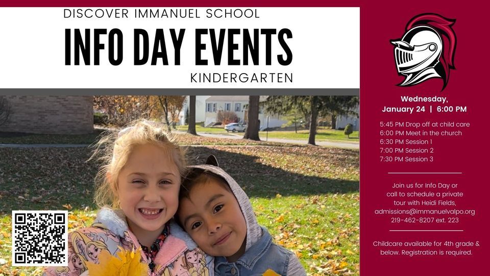 Immanuel Kindergarten Info Day Event, 1700 Monticello Park Drive