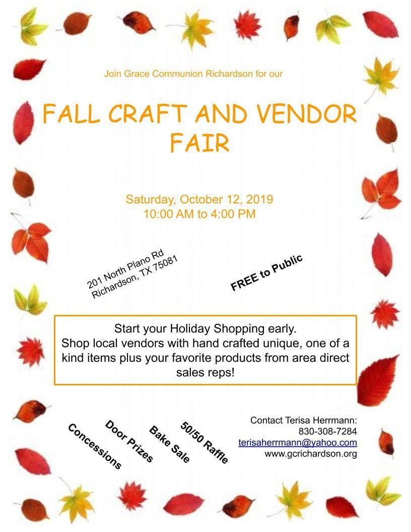Fall Craft and Vendor Fair at 201 N Plano Rd, Richardson