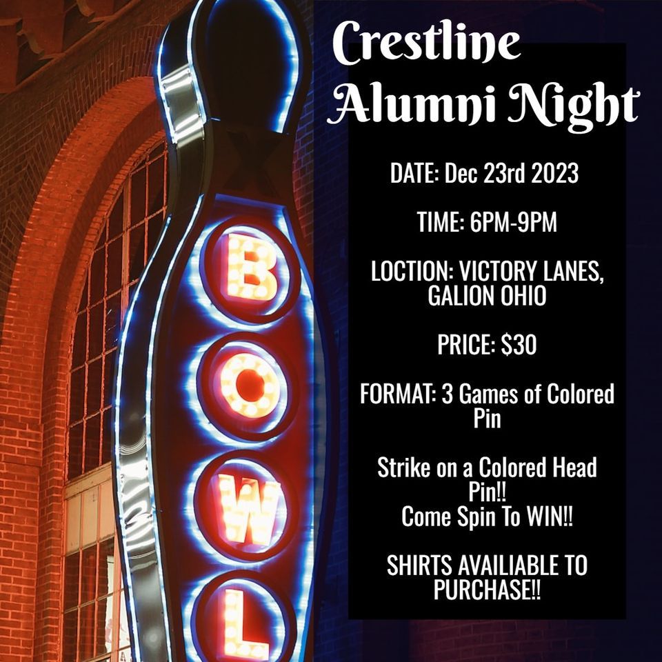 Crestline Alumni Bowling Night, Victory Lanes, Galion, December 23 2023