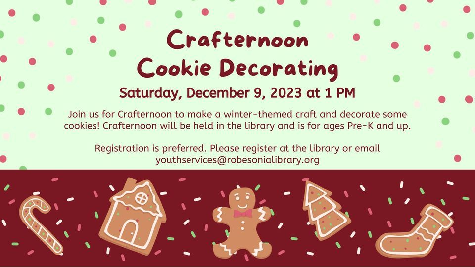 Crafternoon Cookie Decorating!, Robesonia Community Library, December