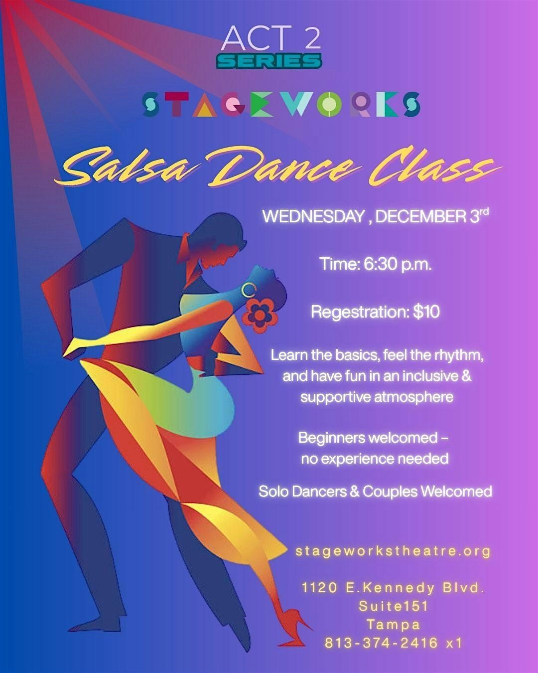 Salsa Dance Class, 3 December | Event in Tampa | AllEvents