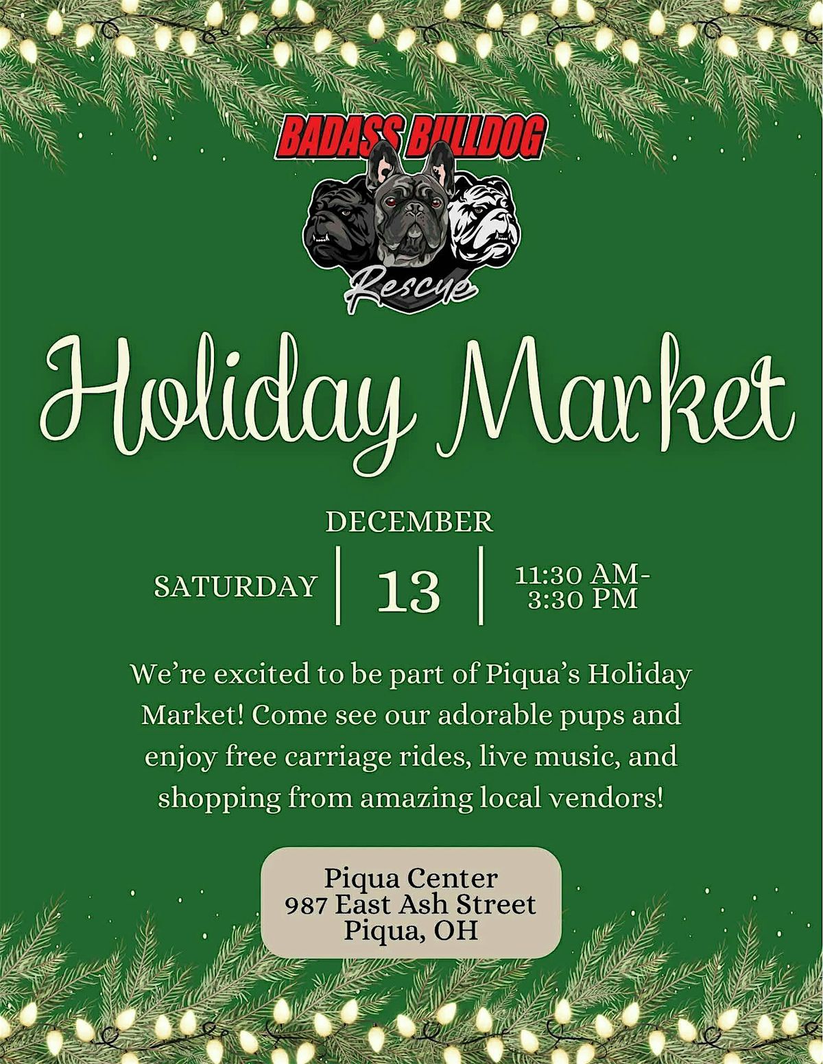 Holiday Market, 13 December | Event in Piqua | AllEvents