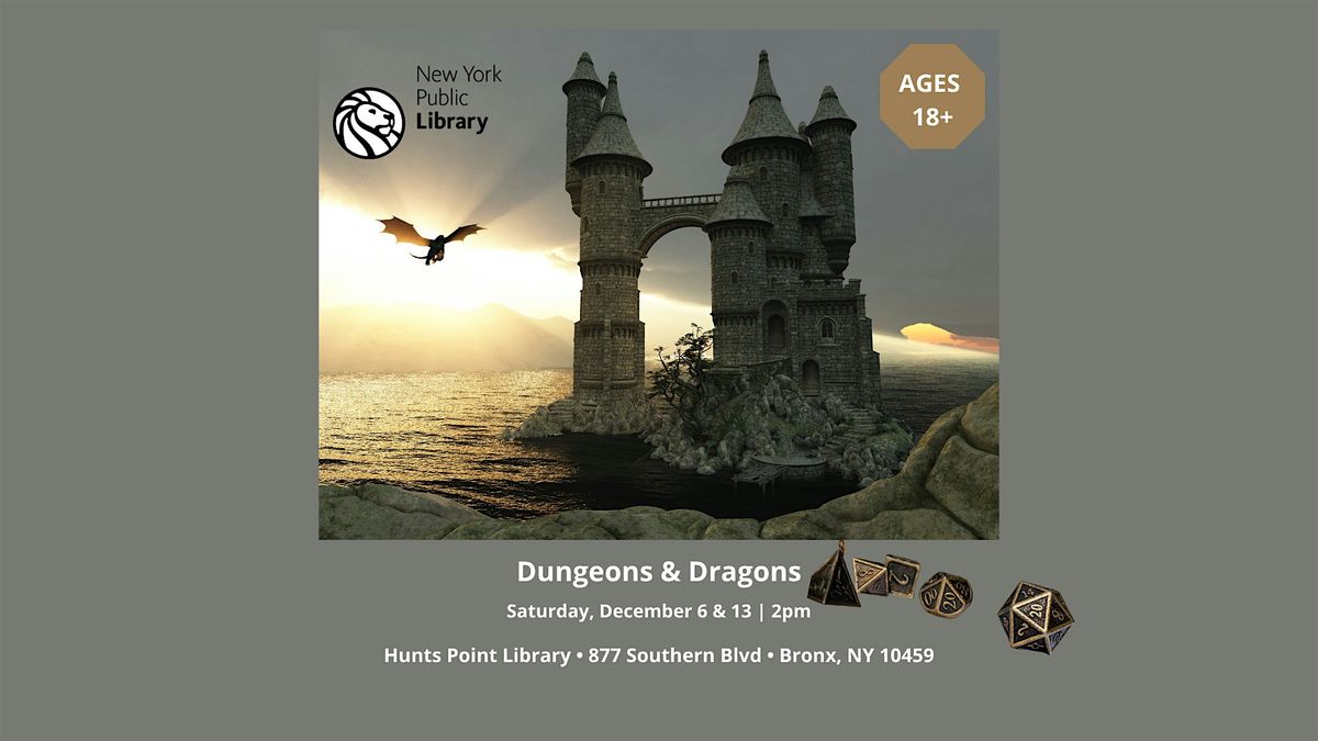 Dungeons and Dragons Club, 6 December | Event in The Bronx | AllEvents