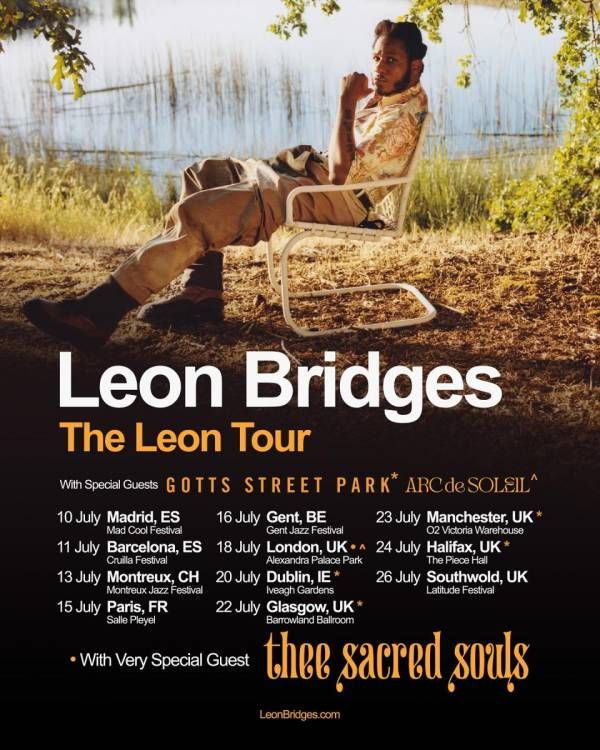 Leon Bridges Manchester Tickets, 23 July | Event in Manchester | AllEvents