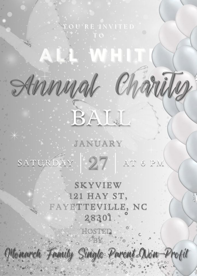 All White Annual Charity Ball, SkyView on Hay, Fayetteville, 27 January