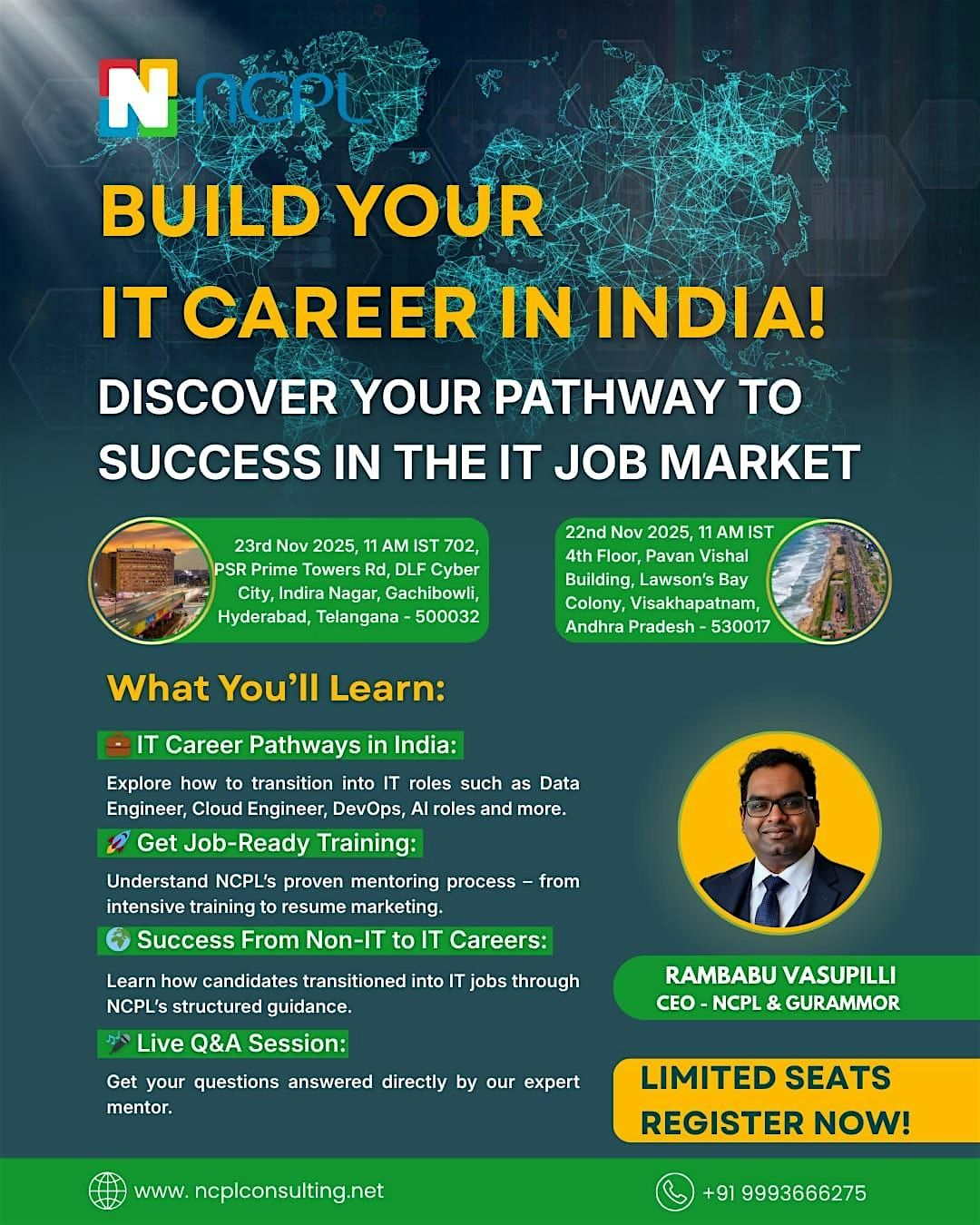 In-Person Seminar on  IT Job Guidance & Career Planning | Event in Hyderabad | AllEvents