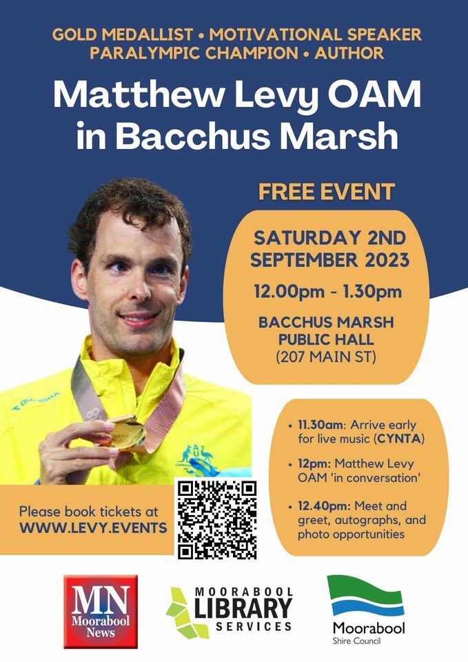 Matt Levey Motivational Speaker & Gold Medalist, Bacchus Marsh Public