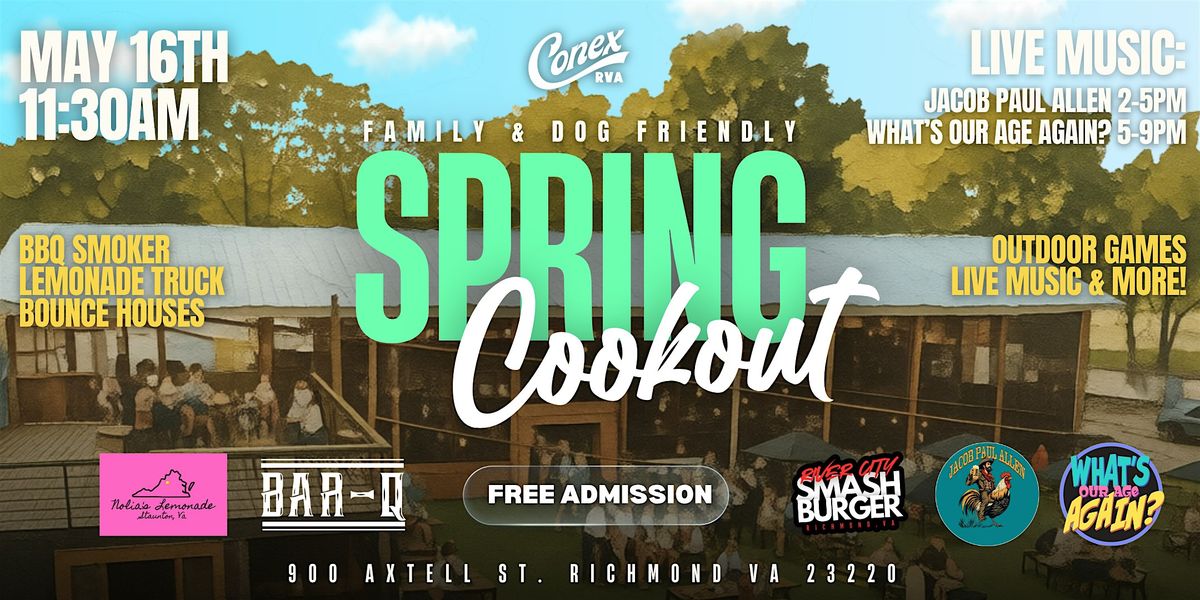 Spring Cookout at Conex RVA, Conex RVA, Richmond, 16 May 2026 | AllEvents