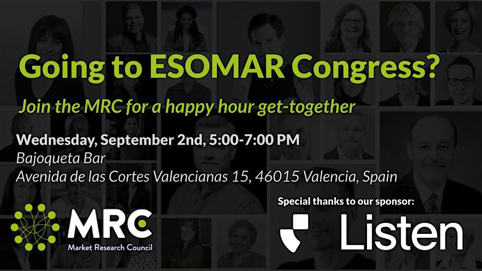 MRC Happy Hour at Esomar Congress in Valencia