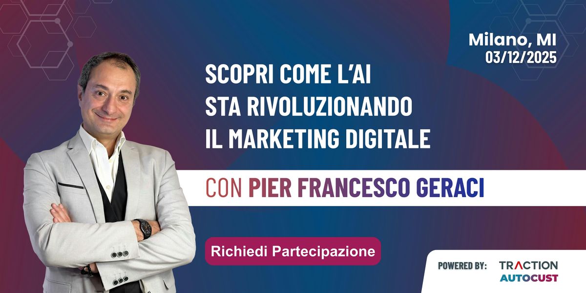 Master Class - Marketing 5.0: Progettare ecosistemi digitali con l’AI., 3 December | Event in Milano | AllEvents