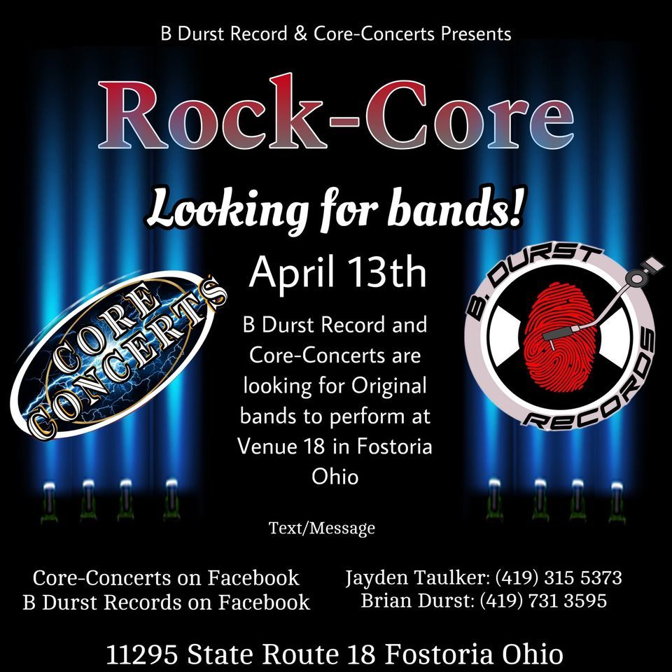 RockCore, Venue 18 Entertainment Complex, Fostoria, April 13 2024