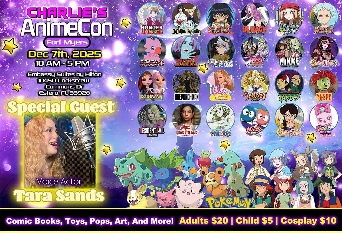 Charlie's Anime Con, 6 December | Event in Estero | AllEvents