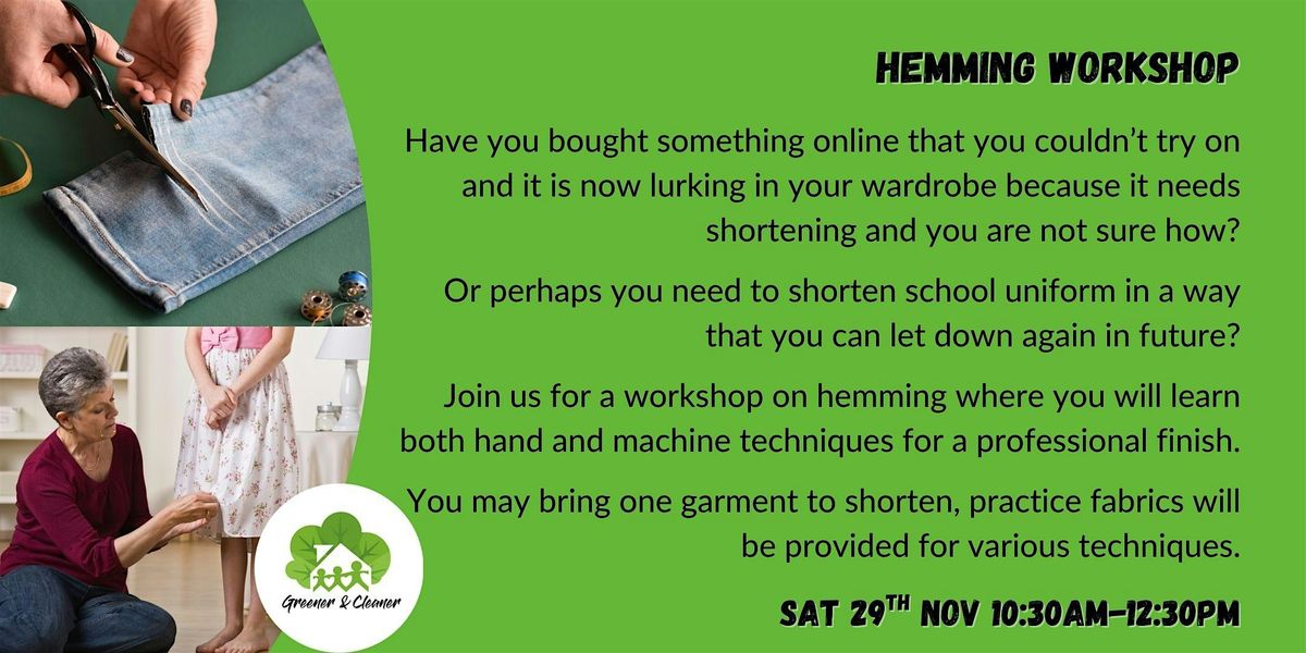 Hemming Workshop, 29 November | Event in Bromley | AllEvents