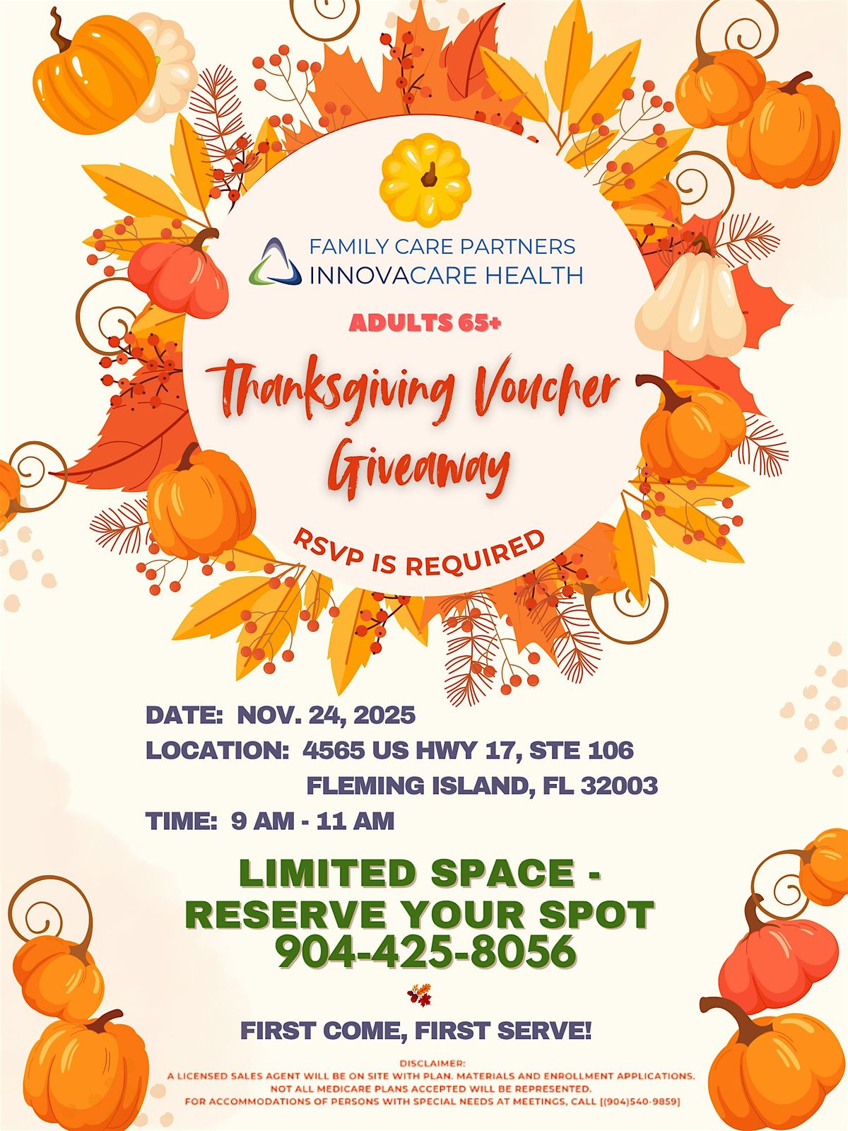 Thanksgiving Celebration - Fleming Island, 24 November | Event in Fleming Island | AllEvents