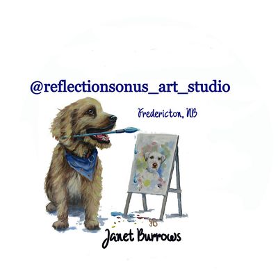 Janet Burrows of Reflectionsonus Art Studio logo