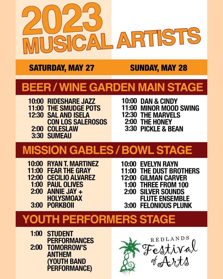 Cecilio Redlands Art Festival, Smiley Park, Redlands, May 27 2023