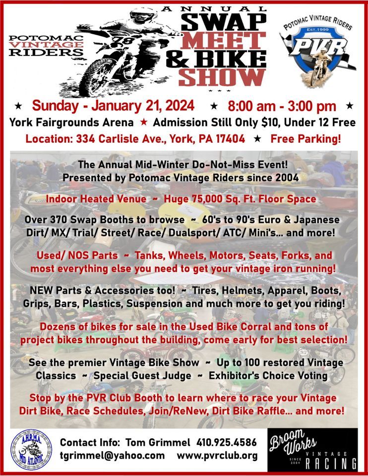 YORK SWAP MEET & BIKE SHOW, York Expo Center, 21 January 2024
