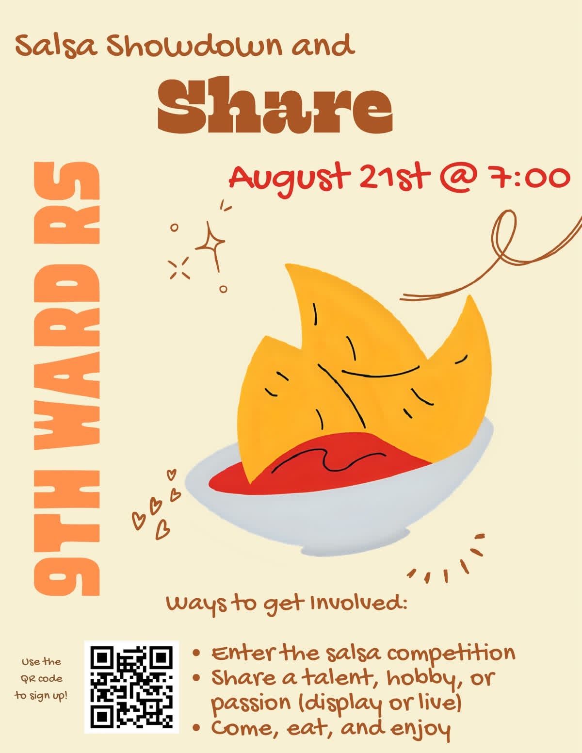 9th Ward RS Activity - Salsa Showdown and Share, 21 August | Event in Spanish Fork | AllEvents