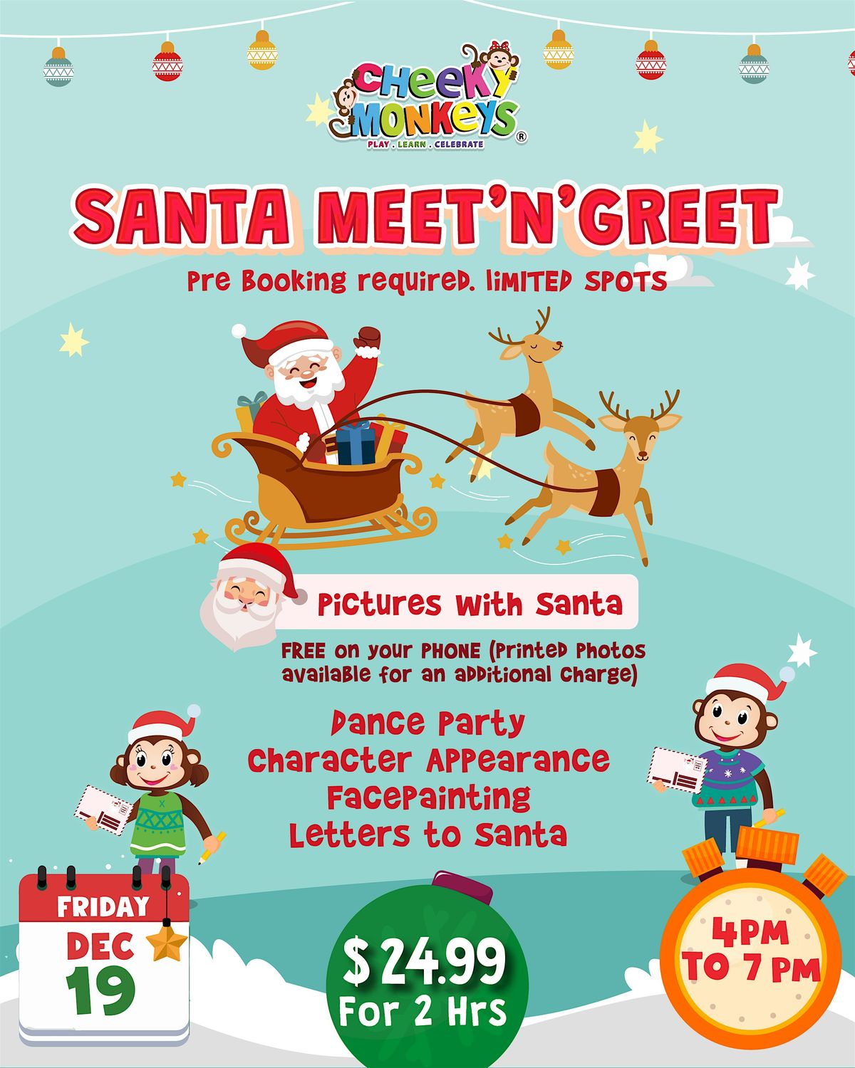 Santa Meet n Greet at Cheeky Monkeys, 19 December | Event in Arlington | AllEvents