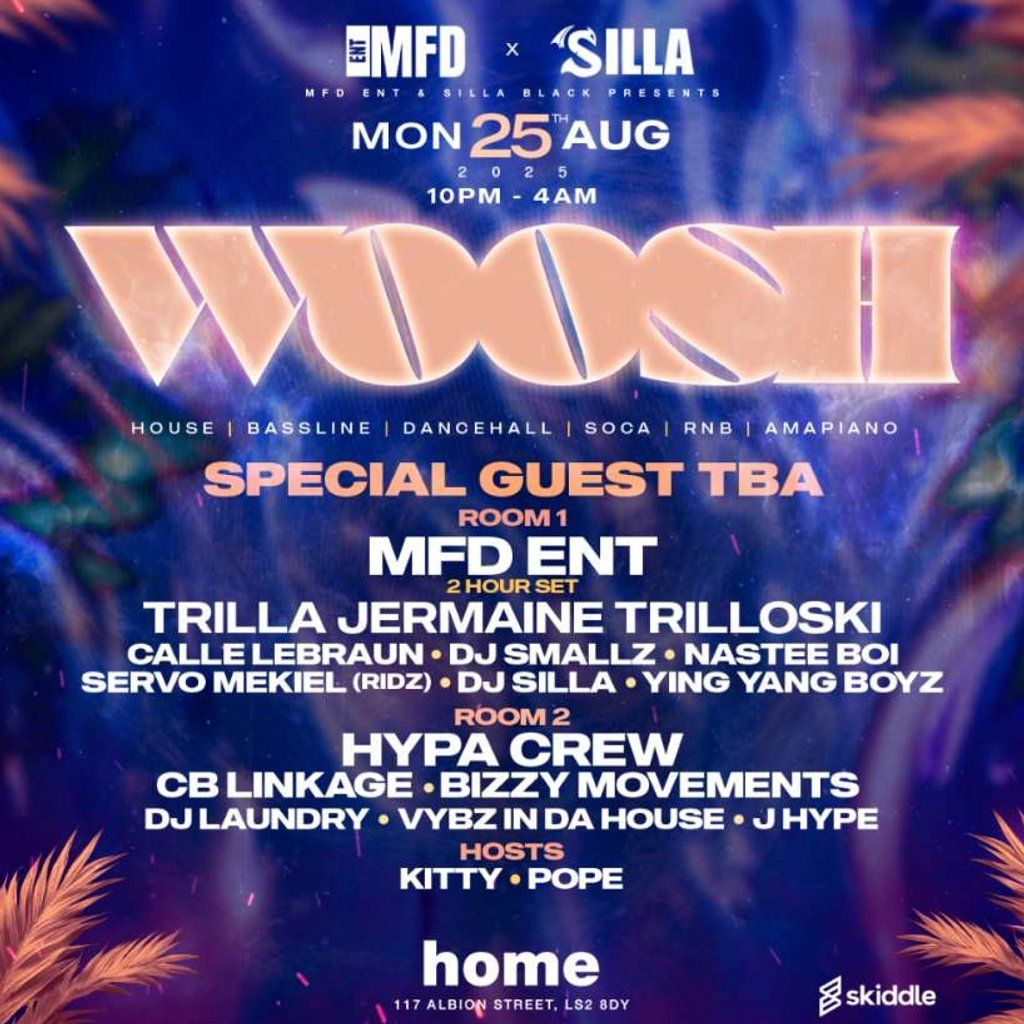 Woosh, 25 August | Event in Leeds | AllEvents