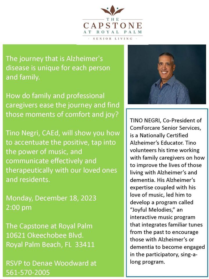 Special Presentation: Joy in the Journey, The Capstone at Royal Palm ...
