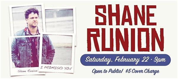 Shane Runion Band Live Stockroom601 Jackson 22 February To 23 February Shane has a unique vocal style that has been compared to the tone of john mellencamp. all events in city
