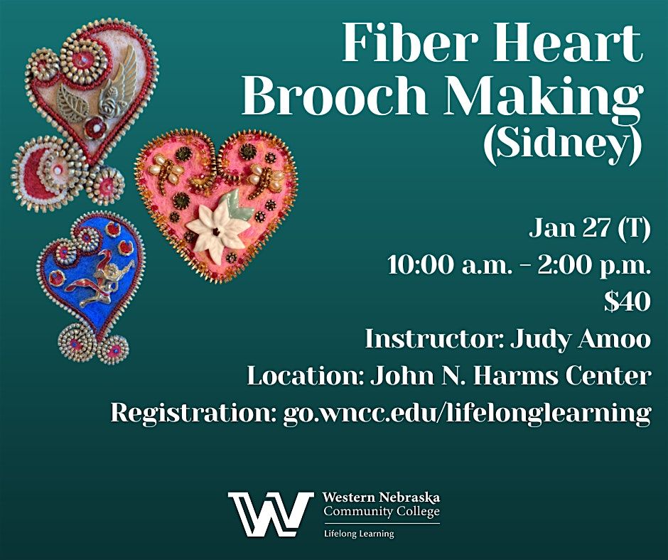 Fiber Heart Brooch Making (Sidney)