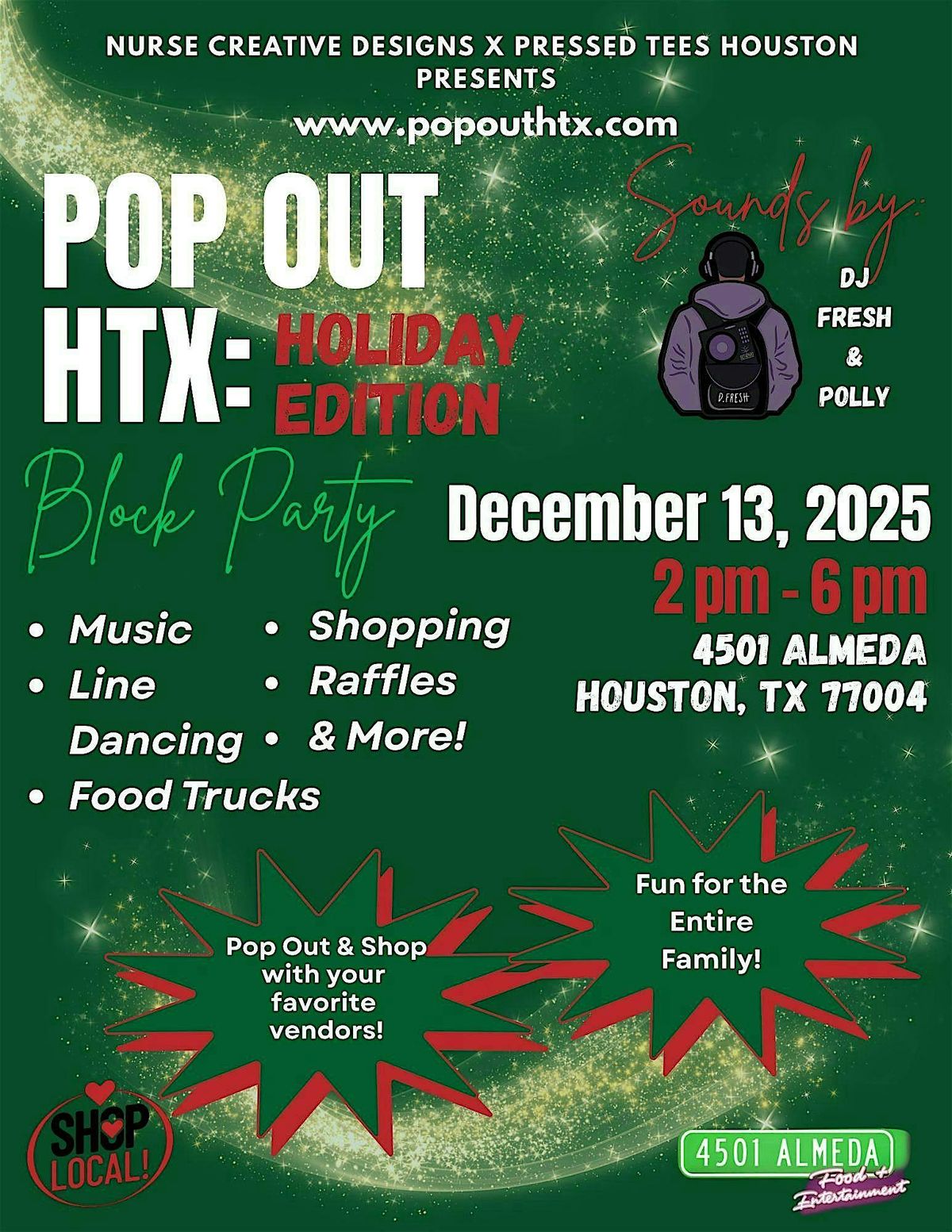 Pop Out HTX: Holiday Edition, 13 December | Event in Houston | AllEvents