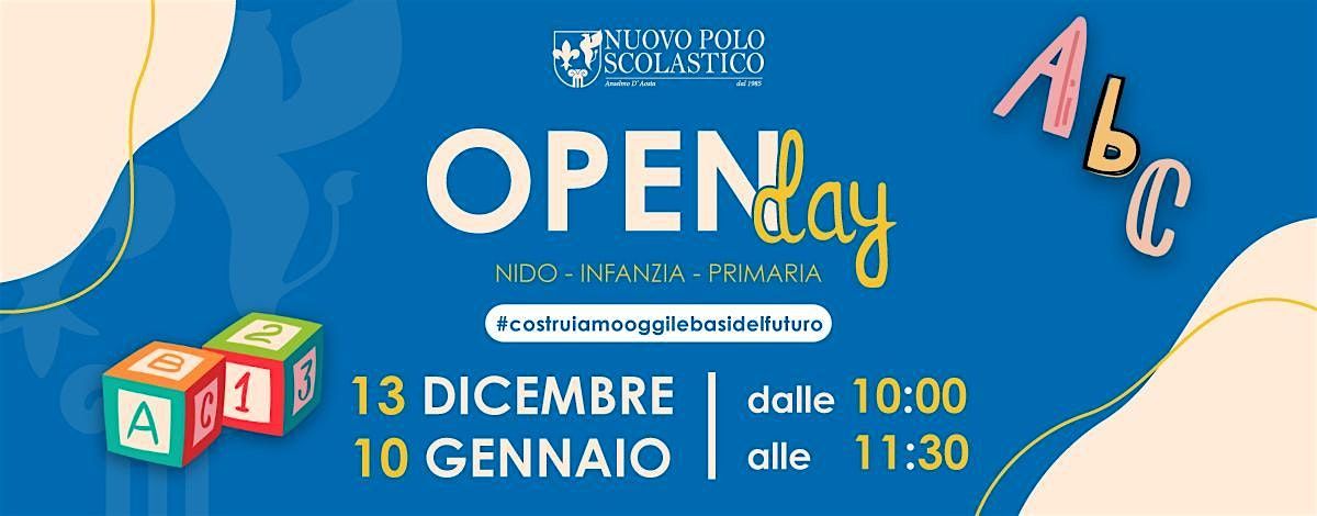 OPEN DAY 2026/2027 ASILO NIDO - SCUOLA DELL'INFANZIA, 13 December | Event in Frattamaggiore | AllEvents