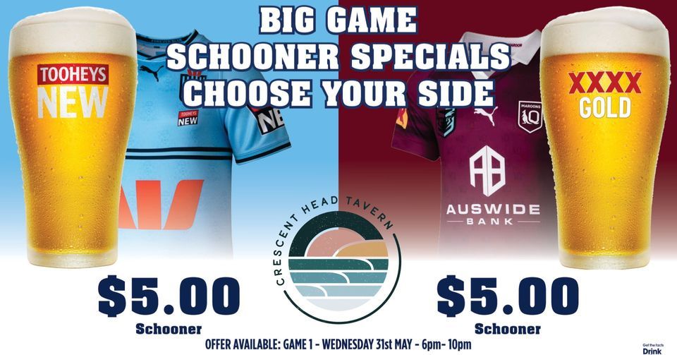 State of Origin Game 1 Live and Loud, Crescent Head Tavern, Taree, 31