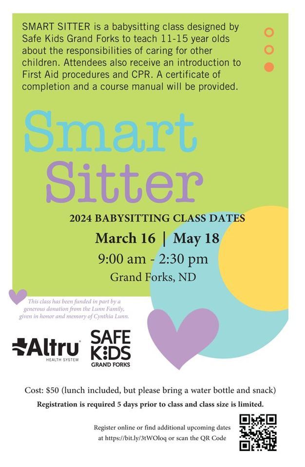 Smart Sitter Babysitting Class, HOPE Church, Grand Forks, March 16 2024
