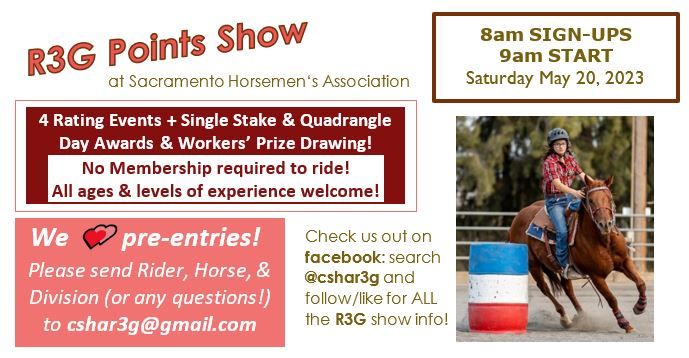 Csha Rodeo CSHA Region 3 Gymkhana Points Show #3 of 10, SHA - Sacramento Horsemen ...