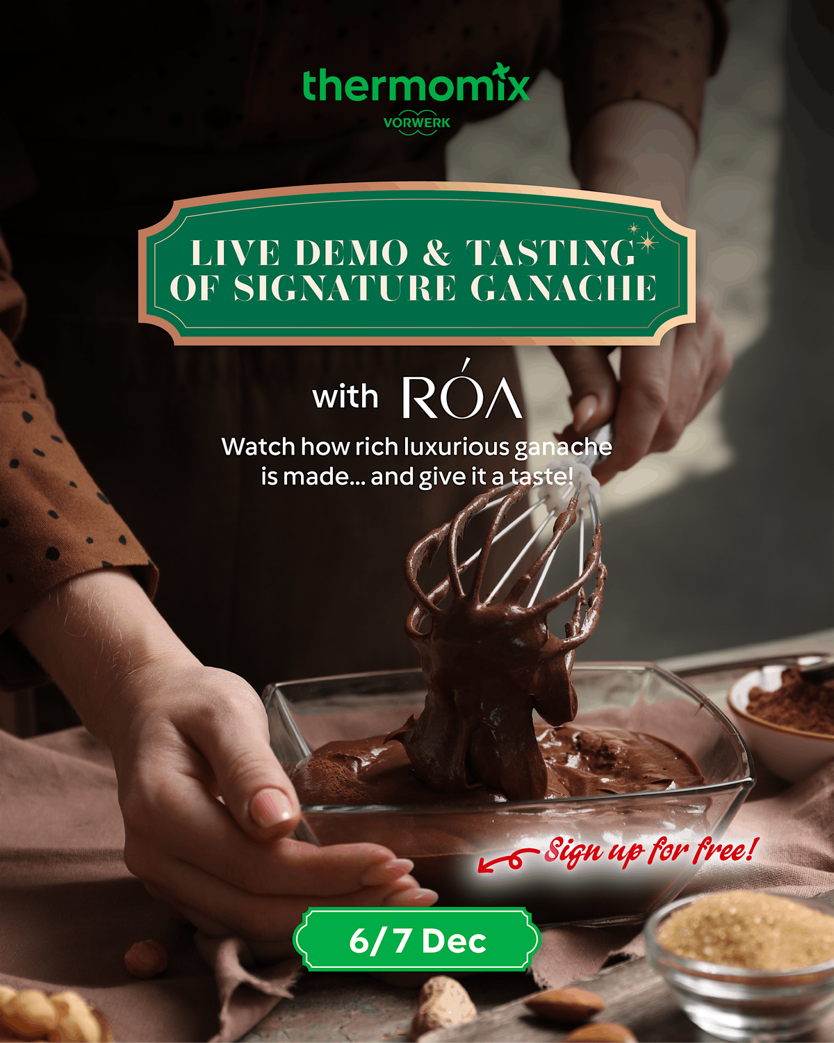 Thermomix x ROA Live Demo & Tasting of Signature Chocolate Ganache, 6 December | Event in Singapore | AllEvents