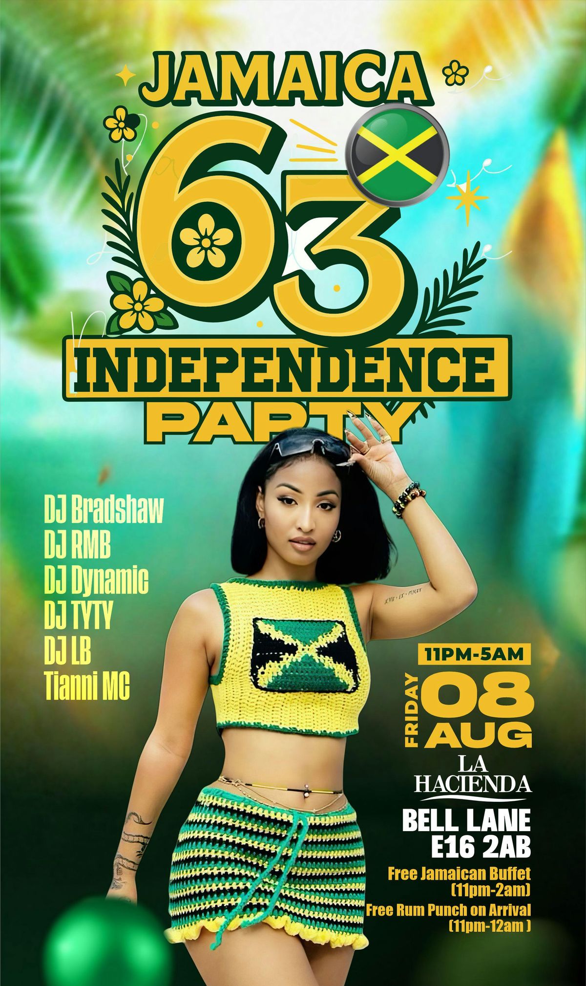 JAMAICA INDEPENDENCE PARTY| Fri 8th of AUG | @ LA HACIENDA E16 2AB | Event in Barking | AllEvents