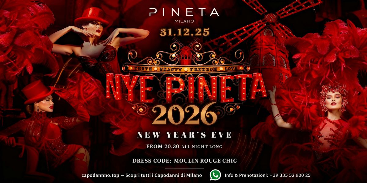CAPODANNO PINETA MILANO 2026 – MOULIN ROUGE NIGHT