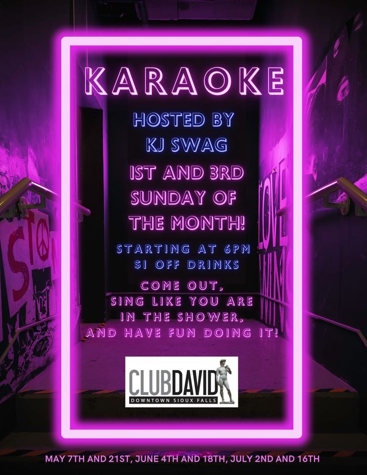 Karaoke Club David, Club David, Sioux Falls, 7 May 2023 AllEvents.in