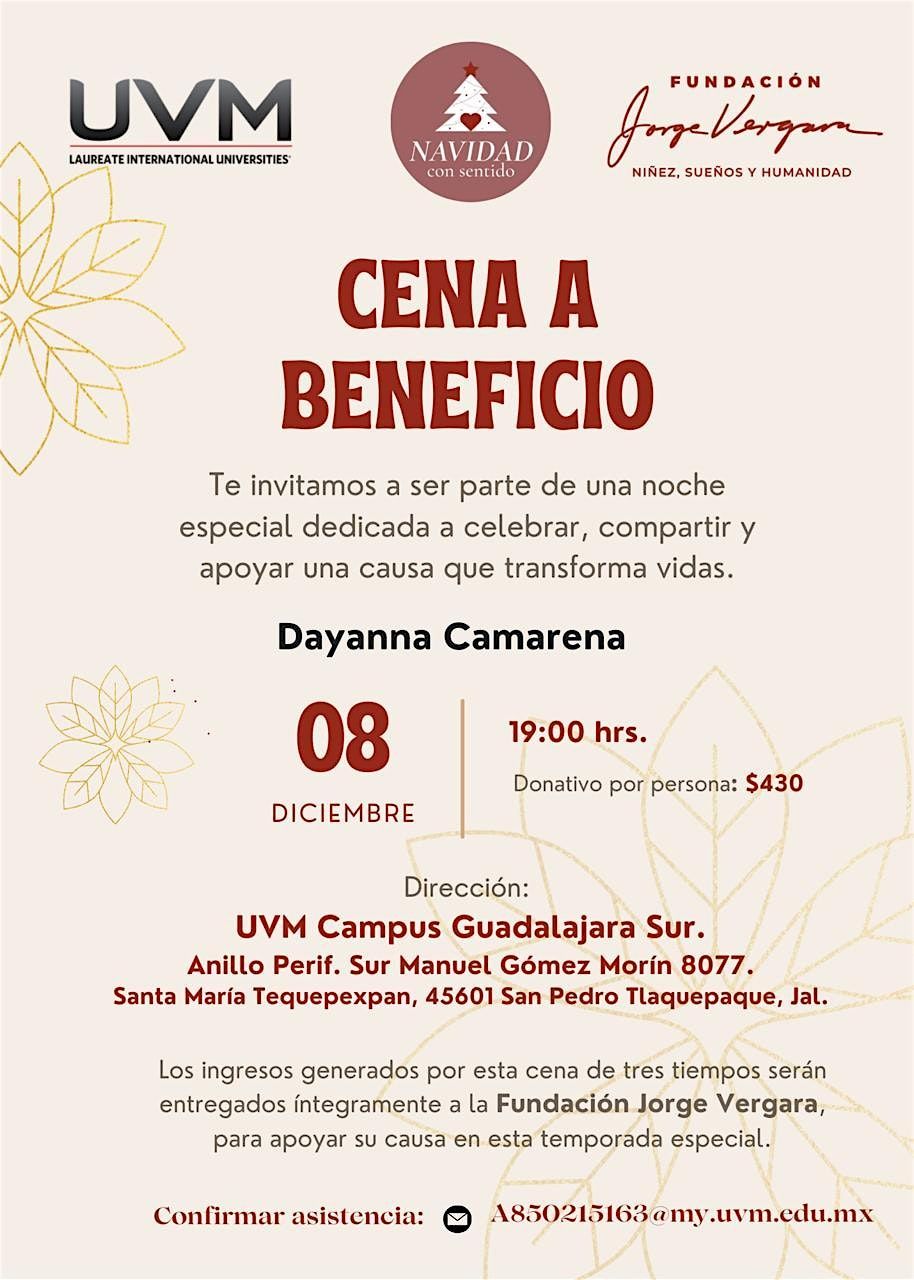 Navidad con sentido: cena benéfica, 8 December | Event in San Pedro Tlaquepaque | AllEvents