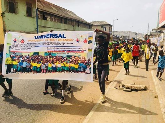Uwsa Walk For Children Rights At Universal Wonderful Street Academy