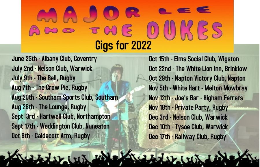 Major Lee The Dukes Kettlebrook Working Mens Club Tamworth Major Lee The Dukes Kettlebrook Working Mens Club Tamworth