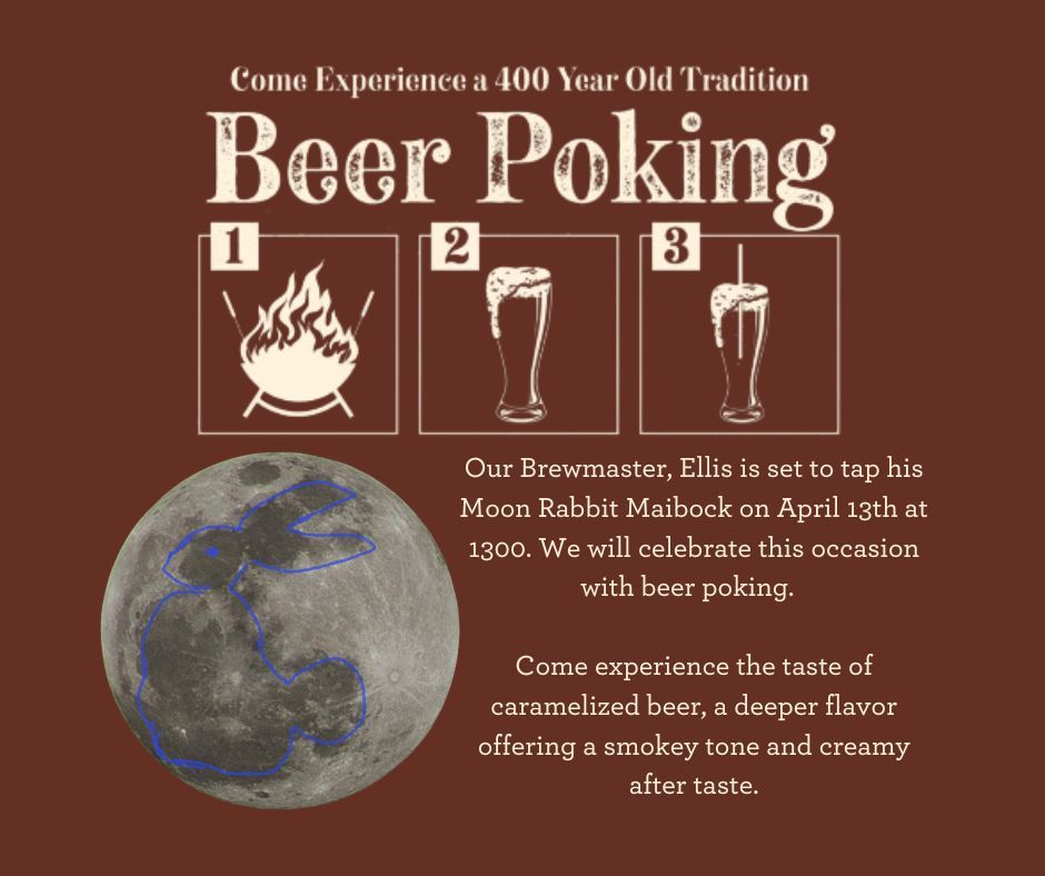 Beer Poking + Moon Rabbit Maibock Release, The Garage Bikes + Brews