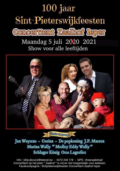 100 Jaar Sint Pieterswijkfeesten Ieper Maandag 5 Juli 2021 Online Event Centurion July 5 2021 Allevents In Jan 5 Jaar