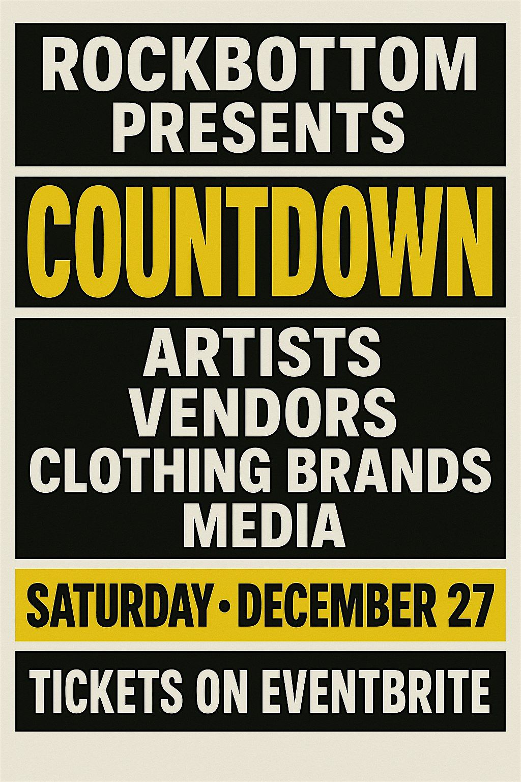 Rockbottom Anniversary COUNTDOWN, 27 December | Event in Alhambra | AllEvents