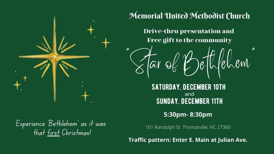 Star of Bethlehem DriveThru Live Nativity ?, Memorial United Methodist