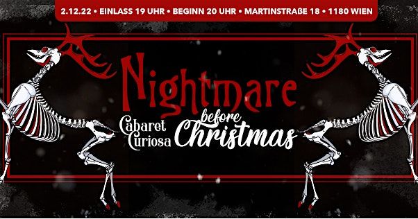 Cabaret Curiosa - Nightmare before Christmas, 6 December | Event in Wien | AllEvents