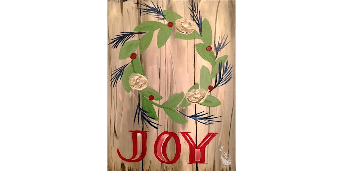 Holiday Wreath - Paint and Sip in Houston | Classpop!™, 10 December | Event in Pearland | AllEvents