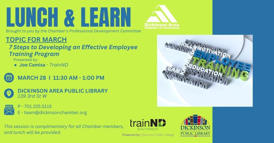 LUNCH & LEARN I 7 Steps to Developing an Effective Employee Training ...